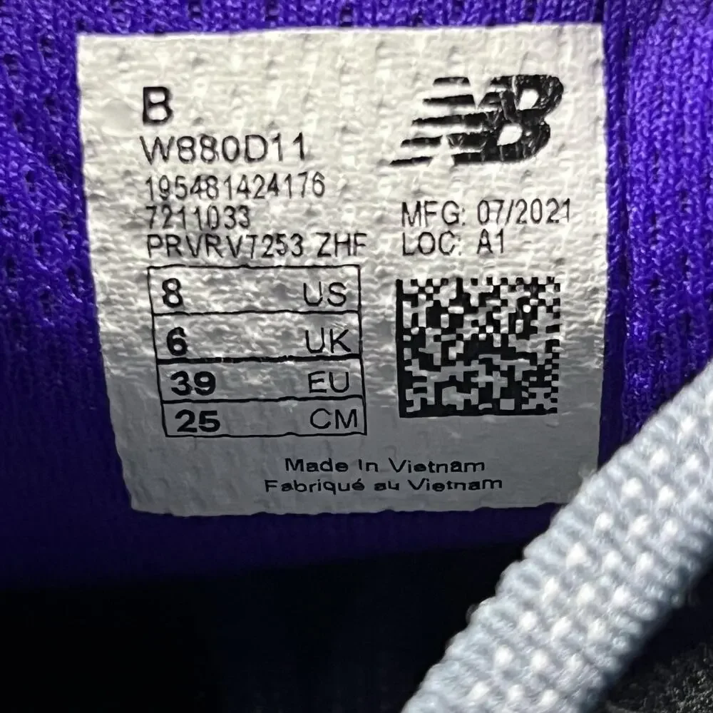 New Balance Fresh Foam 880 V11 Running Shoes Women Size 8 Gray Comfort Sneakers